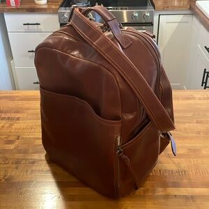 Azaria Genuine real leather luxe La Jolie backpack or diaper bag